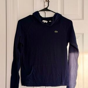 LACOSTE *elegant* Navy Blue Hoodie Sweater